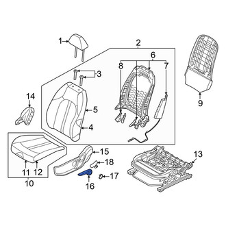 Kia OE - Front Left Seat Height Adjuster Handle