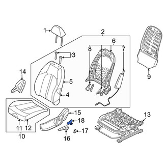 Kia OE - Front Left Seat Back Recliner Adjustment Handle