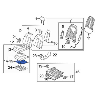 Kia OE - Front Left Upper Seat Heater Pad