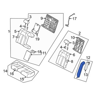 Kia OE - Rear Left Seat Back Bolster Assembly