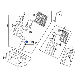 Kia OE - Rear Center Seat Armrest Cup Holder
