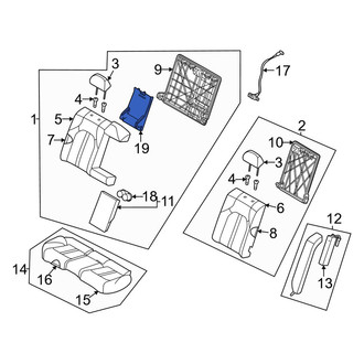 Kia OE - Rear Seat Armrest Base