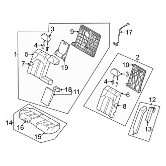 Kia OE - Rear Right Seat Back Assembly