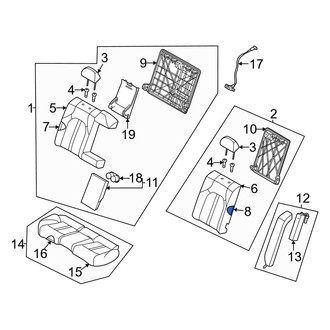 Kia OE - Rear Left Seat Back Cushion