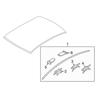 Kia OE - Roof - Exterior Trim (W/O Panoramic Sunroof), (GT-Line / LX / LXS)