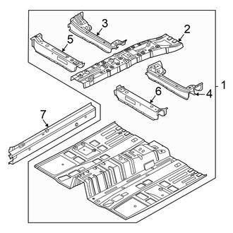 Kia OE - Pillars, Rocker & Floor - Floor & Rails