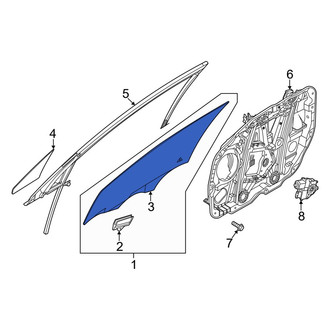 Kia OE - Front Left Door Glass