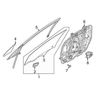 Kia OE - Front Right Door Glass