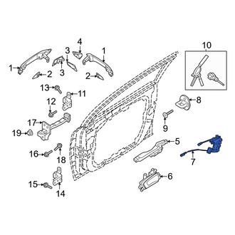 Kia OE - Front Left Door Latch Assembly