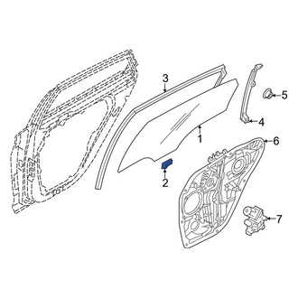 Kia OE - Door Glass Attaching Clips