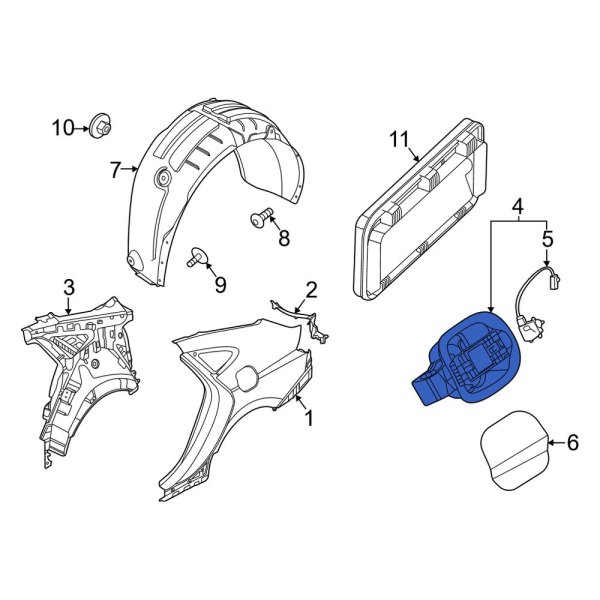 Fuel Filler Housing