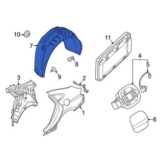 Kia OE - Rear Right Quarter Panel Splash Shield