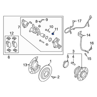 Kia OE - Rear Disc Brake Caliper Pin Boot