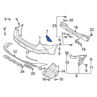 Kia OE - Rear Left Bumper Cover Spacer Panel