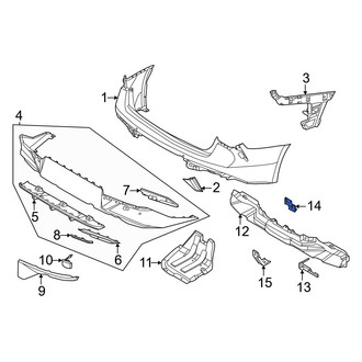 Kia OE - Rear Upper Bumper Impact Bar Bracket