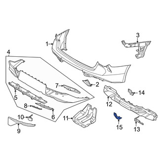 Kia OE - Rear Lower Bumper Impact Bar Bracket