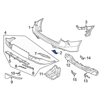 Kia OE - Rear Left Bumper Cover Spacer Panel