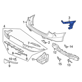 Kia OE - Rear Left Bumper Cover Bracket