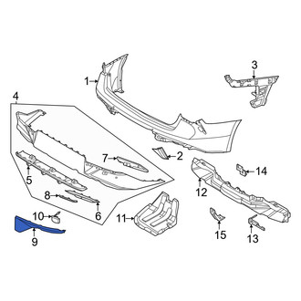 Kia OE - Rear Left Bumper Trim