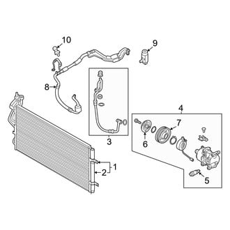 Kia OE - Air Conditioner & Heater - Condenser, Compressor & Lines (EX / GT-Line / LX / LXS 2.0L)