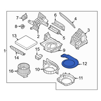 Kia OE - Center Lower HVAC Blower Motor Housing