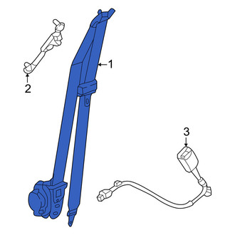 Kia OE - Rear Center Seat Belt Lap and Shoulder Belt