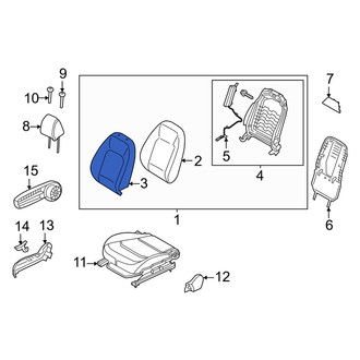 Kia OE - Front Right Seat Back Cushion Cover