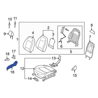 Kia OE - Front Right Outer Seat Trim Panel