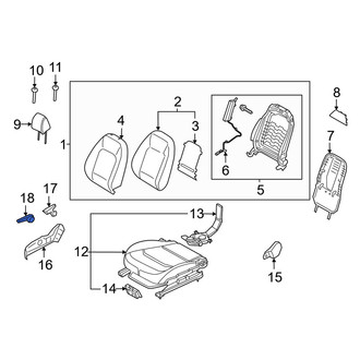 Kia OE - Front Right Seat Height Adjuster Handle