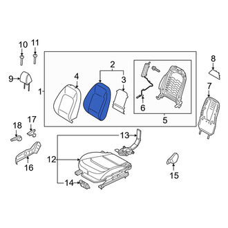 Kia OE - Front Right Seat Back Cushion