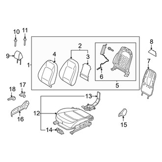 Kia OE - Front Right Seat Back Assembly