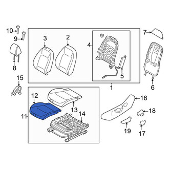 Kia OE - Front Left Seat Cushion Pad