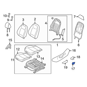 Kia OE - Front Left Outer Seat Trim Panel Cap