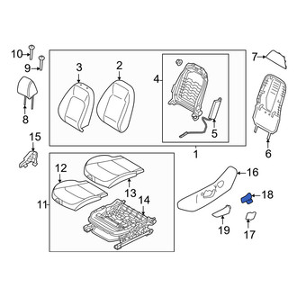 Kia OE - Front Left Seat Back Recliner Adjustment Handle