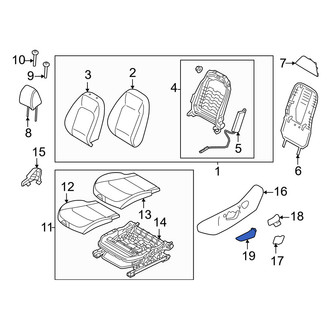 Kia OE - Front Left Seat Height Adjuster Handle