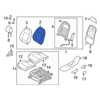 Kia OE - Front Left Seat Back Cushion