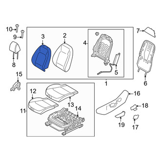 Kia OE - Front Left Seat Back Cushion Cover