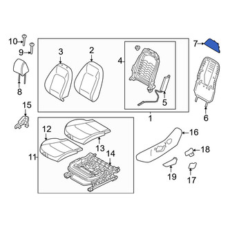 Kia OE - Right Seat Back Panel Cap