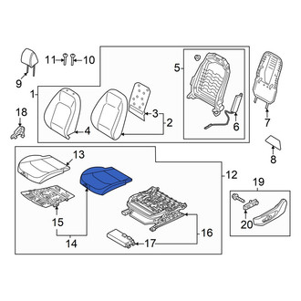 Kia OE - Front Left Seat Cushion Pad