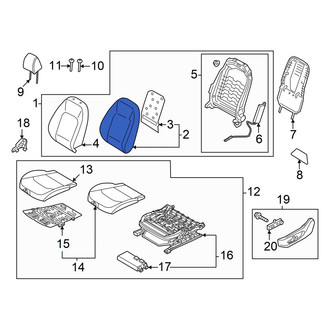Kia OE - Front Left Seat Back Cushion