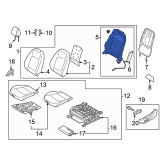 Kia OE - Front Left Seat Back Frame