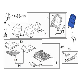 Kia OE - Front Left Seat Back Panel