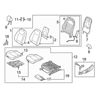 Kia OE - Front Left Seat Back Assembly