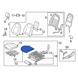 Kia OE - Front Left Seat Cushion Pad