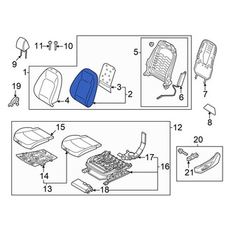 Kia OE - Front Left Seat Back Cushion