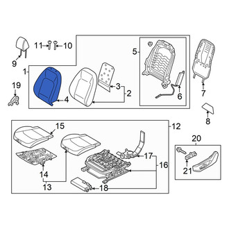 Kia OE - Front Left Seat Back Cushion Cover