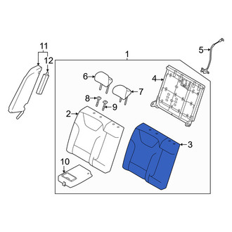 Kia OE - Rear Right Seat Back Cushion Cover