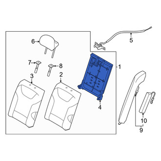 Kia OE - Rear Left Seat Back Frame