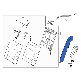 Kia OE - Rear Left Seat Back Bolster Assembly