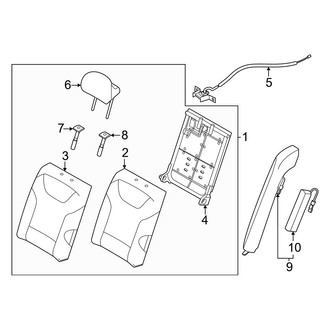Kia OE - Rear Left Seat Back Assembly